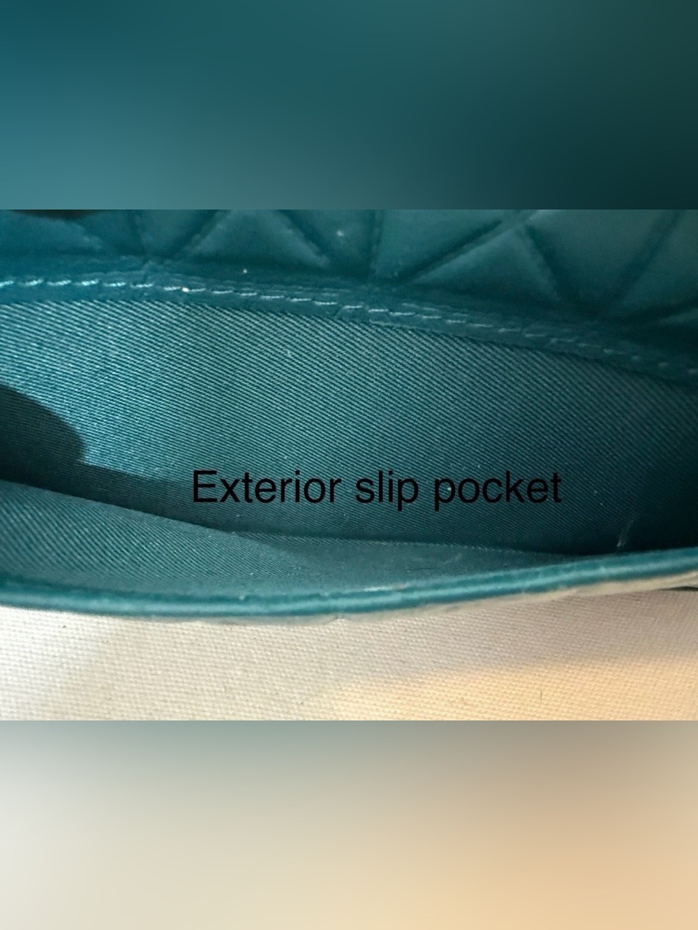 Safe Keeper RFID Wallet Teal Quilted Genuine Leather - Picture 7 of 15